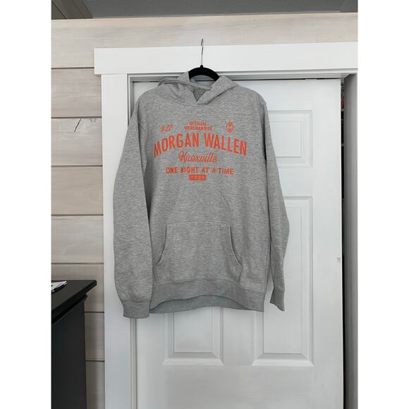 Morgan Wallen official merchandise gray irange sweatshirt hoodie Knoxville UT - Picture 1 of 8